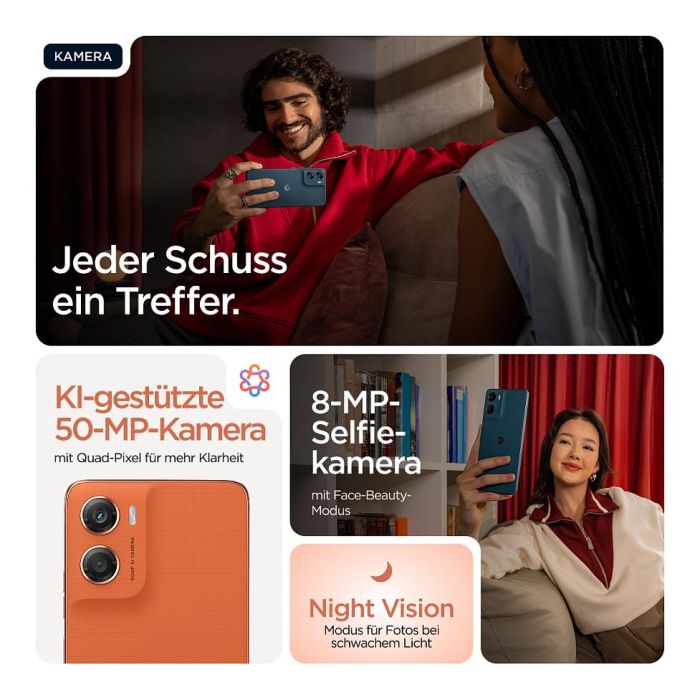 Motorola moto G06 4GB RAM 256GB Almacenamiento 50MP Cámara Naranja 4