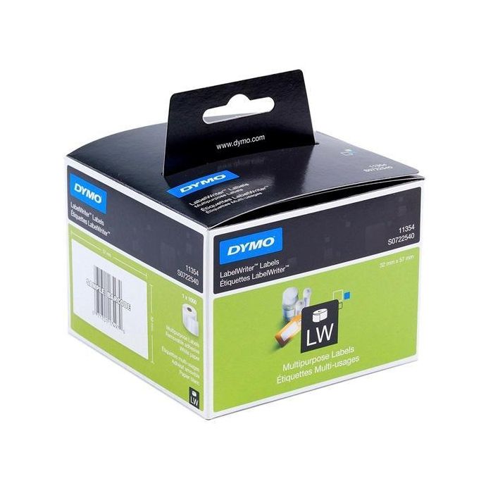 DYMO Etiqueta LW multifunción 57X32mm, 1 rollo etiquetas (1000) Papel blanco DYMO Etiqueta LW multifunción 57X32mm, 1 rollo etiquetas (1000) Papel blanco