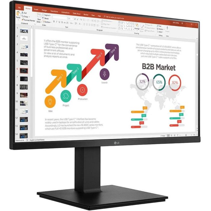 60.4cm/23.8' (1920x1080) LG 24BP45SP-B 16:9 5ms IPS HDMI DP Pivot Speaker Full HD Black 3