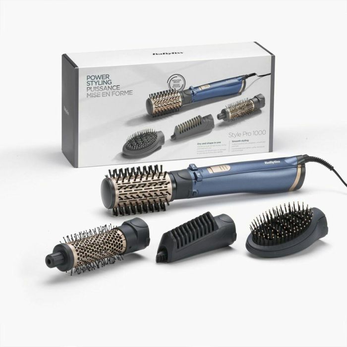 Babyliss AS965E Cepillo de Aire Rotatorio Style Pro 1000 con 4 Accesorios, Iónico Antiencrepamiento, Seca y Estiliza 16 Babyliss AS965E Cepillo de Aire Rotatorio Style Pro 1000 con 4 Accesorios, Iónico Antiencrepamiento, Seca y Estiliza 16