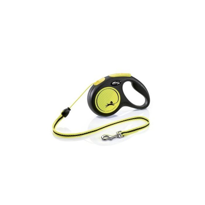 Correa para Perro Trixie flexi New NEON Amarillo Reflectante 5 m