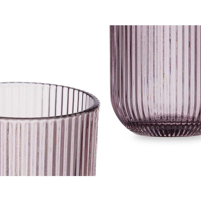 Vaso Bajo Rosa Rayas 270 ml Vivalto - Cristal 7.5x9.2x7.5 cm (24 Unidades) 3 Vaso Bajo Rosa Rayas 270 ml Vivalto - Cristal 7.5x9.2x7.5 cm (24 Unidades) 3
