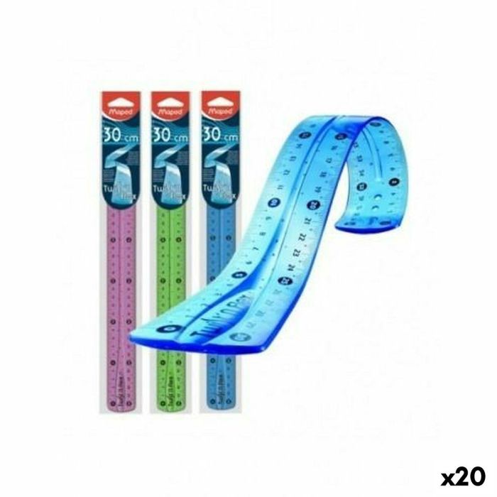 Set de reglas Maped Twist'n Flex Multicolor 30 cm (20 Unidades) 0 Set de reglas Maped Twist'n Flex Multicolor 30 cm (20 Unidades) 0