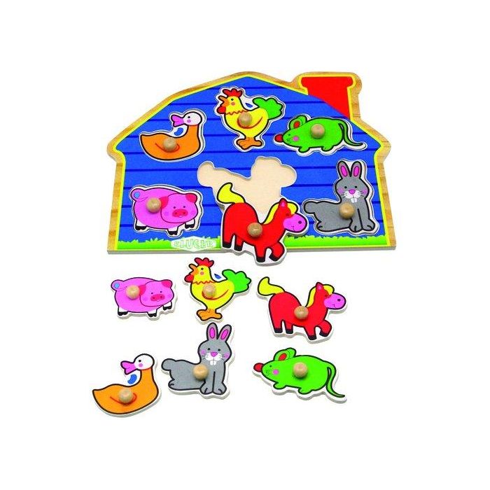 Juego Kluger Ensarte 6 Piezas Animales Domesticos