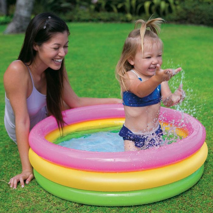 Piscina Hinchable para Niños Intex Sunset Aros 68 L 86 x 25 x 86 cm (6 Unidades) 2