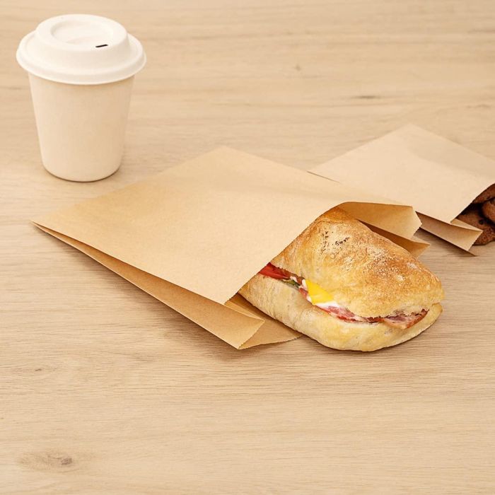 Algon Bolsas Kraft Reutilizables para Alimentos, 20 unidades, 16x24 cm (24 Unidades) 2