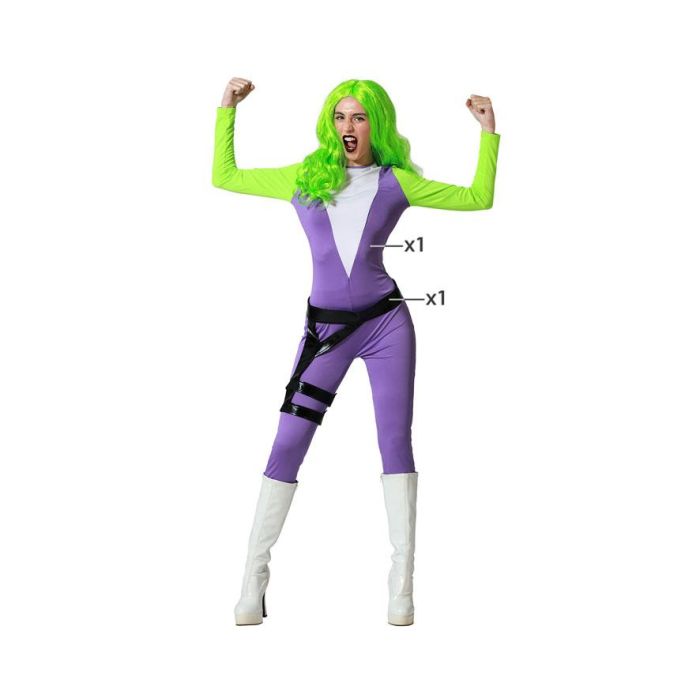 Disfraz Heroe Comic Verde Adulto XS-S Disfraz Heroe Comic Verde Adulto XS-S