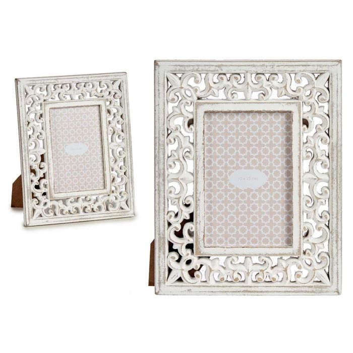 Giftdecor Portafoto Calado de Madera de Eucalipto Blanco para foto 10x15 cm (12 Unidades) Giftdecor Portafoto Calado de Madera de Eucalipto Blanco para foto 10x15 cm (12 Unidades)