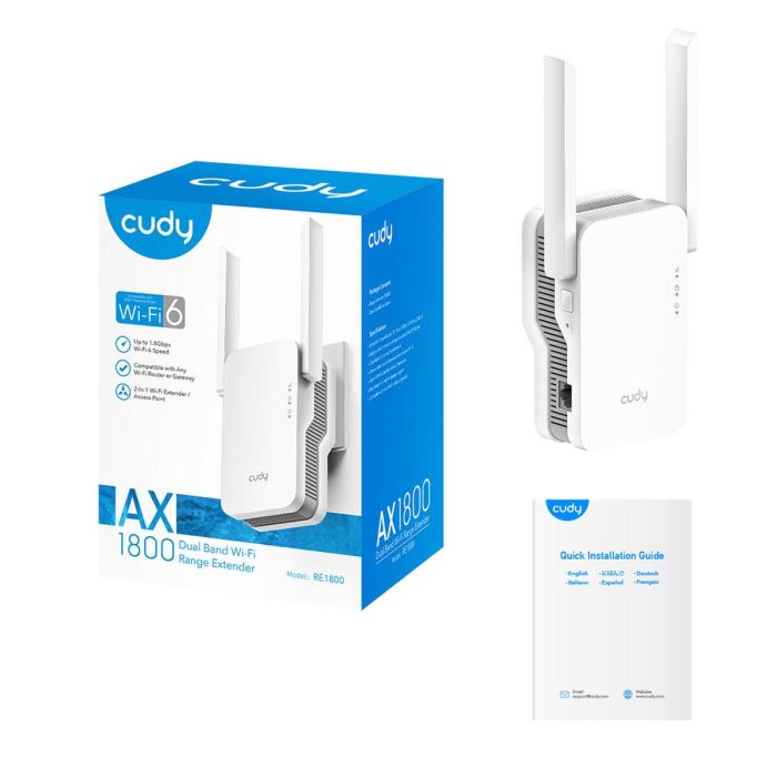 Cudy RE1800 amplificador de señal Wi-fi 1 Cudy RE1800 amplificador de señal Wi-fi 1