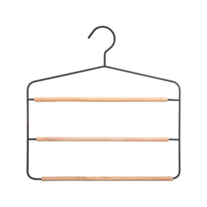 5Five Percha para pantalones de madera y metal, 3 pantalones por percha, 36x34,5x1,3 cm, colores surtidos 0 5Five Percha para pantalones de madera y metal, 3 pantalones por percha, 36x34,5x1,3 cm, colores surtidos 0