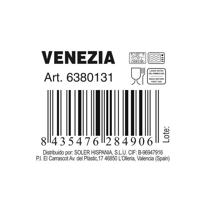 Plato de vidrio Venezia Ø 31 x 2 cm - Inde (6 Unidades) 2 Plato de vidrio Venezia Ø 31 x 2 cm - Inde (6 Unidades) 2