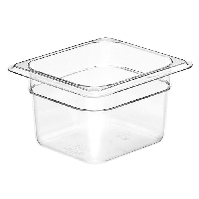 CAMBRO 64CW-135 - Recipiente GN 1/6 1,5 L - 16,2 x 17,6 x 10 cm - Transparente - Venta 1 unidad.