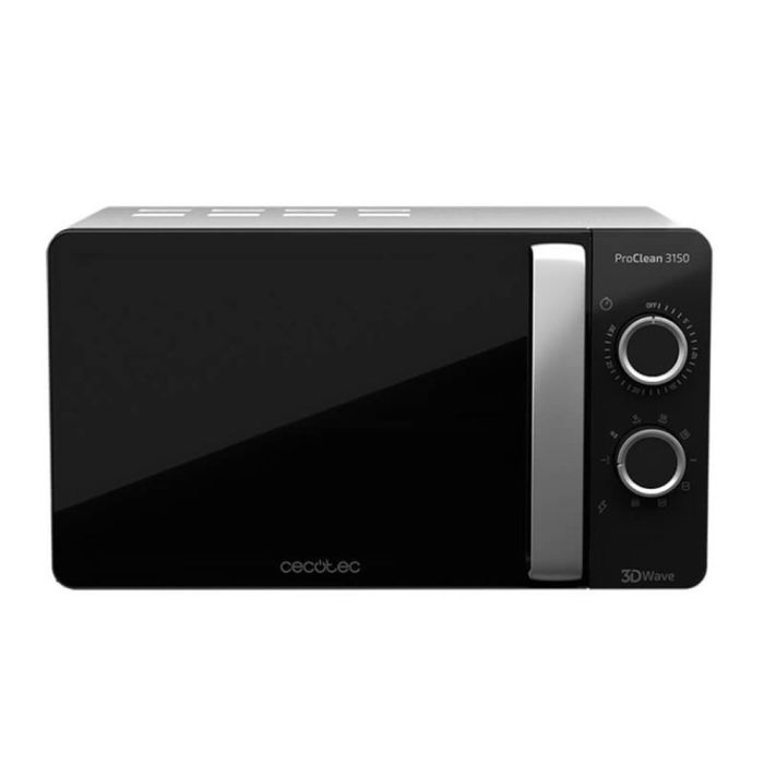 Cecotec ProClean 3150 01529 Microondas de Encimera con Grill 20 L 700W Microondas 800W Grill Ready2Clean 3DWave Plateado Cecotec ProClean 3150 01529 Microondas de Encimera con Grill 20 L 700W Microondas 800W Grill Ready2Clean 3DWave Plateado