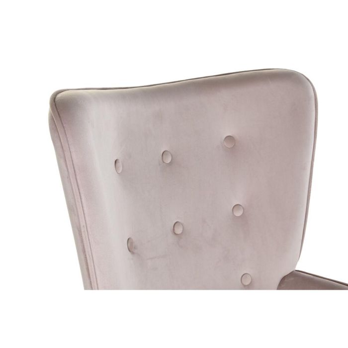 DKD Home Decor Butaca Scandi Rosa - Sillón Individual Poliéster y Madera Desmontable - Medidas 75x69x96 cm, Asiento 43cm 6