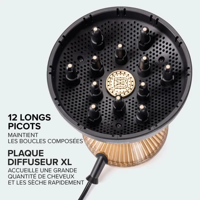 Bellissima Difusor de Aire Caliente XL Diffon Supreme Aceite de Argán para Cabello Rizado AUC8007403118242 - 2 Velocidades 3 Temperaturas 2