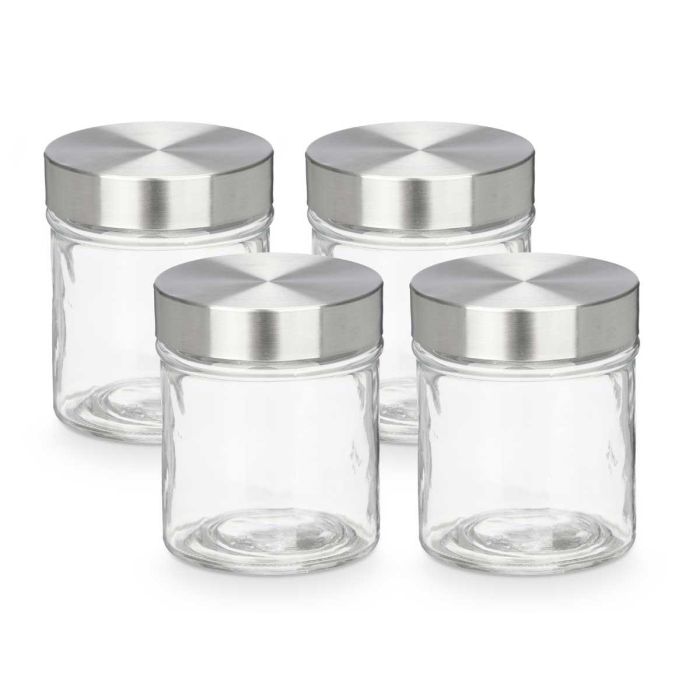 Set 4 Tarro Redondo Tapa Acero 300Ml Vivalto 35x11x9cm (12 Unidades) 1