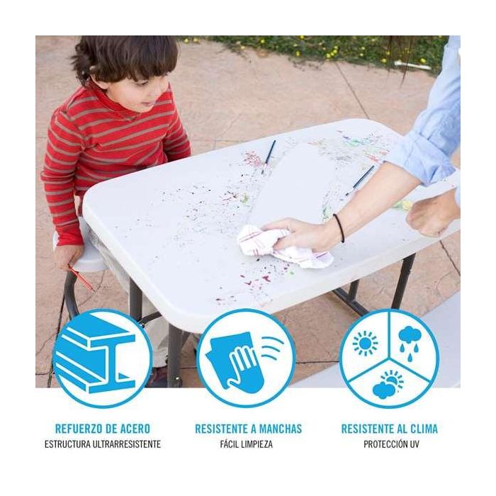 Mesa picnic infantil color crema lifetime 82,5x90x53,5 cm 3 Mesa picnic infantil color crema lifetime 82,5x90x53,5 cm 3
