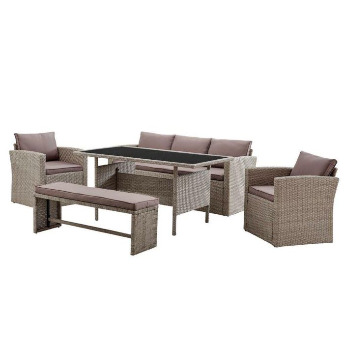 Sofa Terraza Y Jardin DKD Home Decor 72 x 80 x 177 cm Set de 5 9