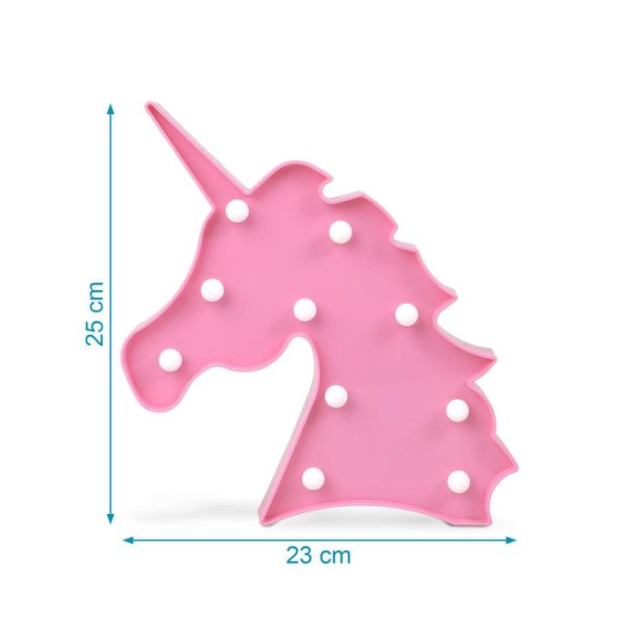 Unicornio 27*26*3 cm Led Rosa 3