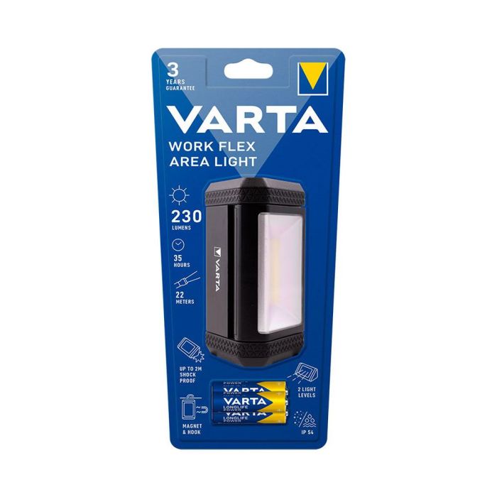Varta 17648101421 Linterna de Trabajo LED Work Flex Area Light 3xAA, Resistente al Agua, con Gancho e Imán 1 Varta 17648101421 Linterna de Trabajo LED Work Flex Area Light 3xAA, Resistente al Agua, con Gancho e Imán 1