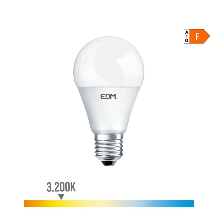 Edm Bombilla Standard LED E27 17W 1800LM 3200K Luz Cálida Ø6,5x12,5cm 0 Edm Bombilla Standard LED E27 17W 1800LM 3200K Luz Cálida Ø6,5x12,5cm 0
