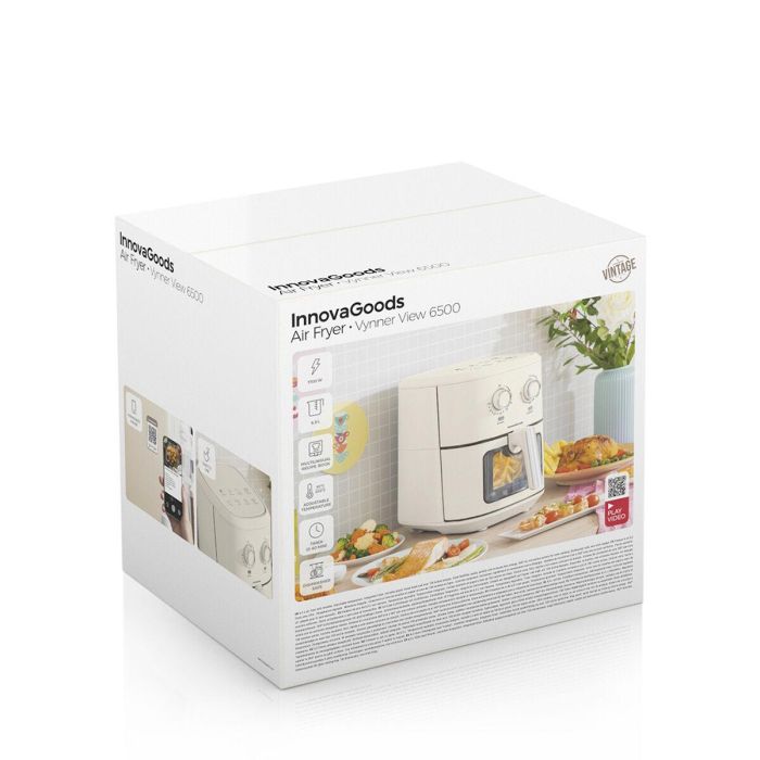 Freidora de Aire InnovaGoods Vynner Pro 6500 Crema 1700 W 6,5 L Acero Inoxidable 1 Freidora de Aire InnovaGoods Vynner Pro 6500 Crema 1700 W 6,5 L Acero Inoxidable 1