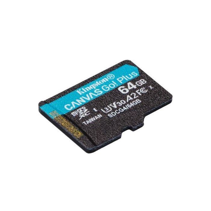 Kingston Tarjeta de Memoria SDCG4/64GBSP microSDXC Canvas Select Plus 64GB U3 V30 A2 200MB/s Clase 10 1 Kingston Tarjeta de Memoria SDCG4/64GBSP microSDXC Canvas Select Plus 64GB U3 V30 A2 200MB/s Clase 10 1