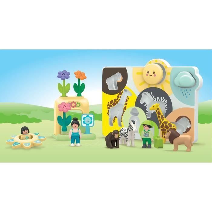 Playmobil 71655 Mi Primer Playmobil Junior - Set de Aprendizaje y Juego con Puzle Animales y Flores para Niños +12 Meses 1