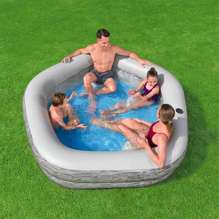 Bestway Piscina Hinchable Familiar 213x206x53 cm +6 Años Jardin 54423 11