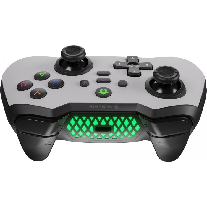 GENESIS Mangan 400 Gamepad Inalámbrico Bluetooth Blanco para PC, Switch, Android, iOS. Precisión, Vibración, Joysticks Analógicos 8