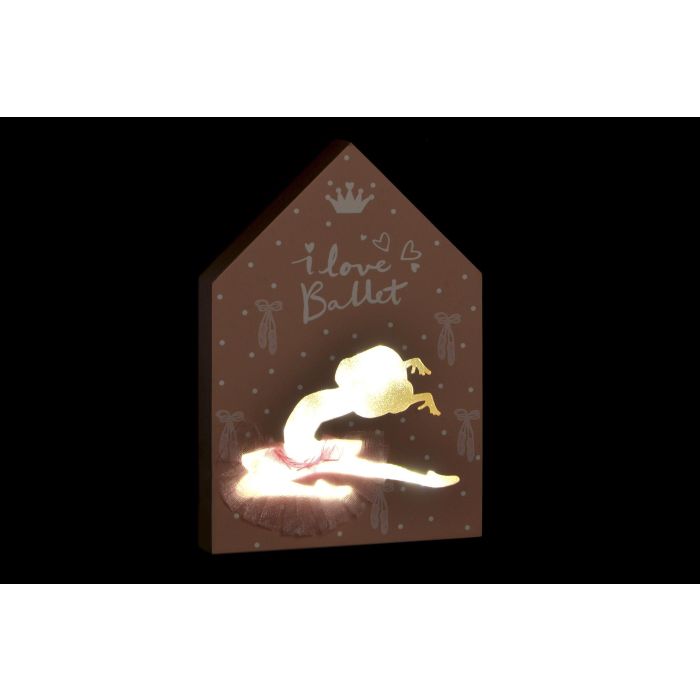 DKD Home Decor Decoración Luminosa Infantil Ballet Azul Rosa 25x17x3.5 cm Artesanal a Pilas (4 Unidades) 1
