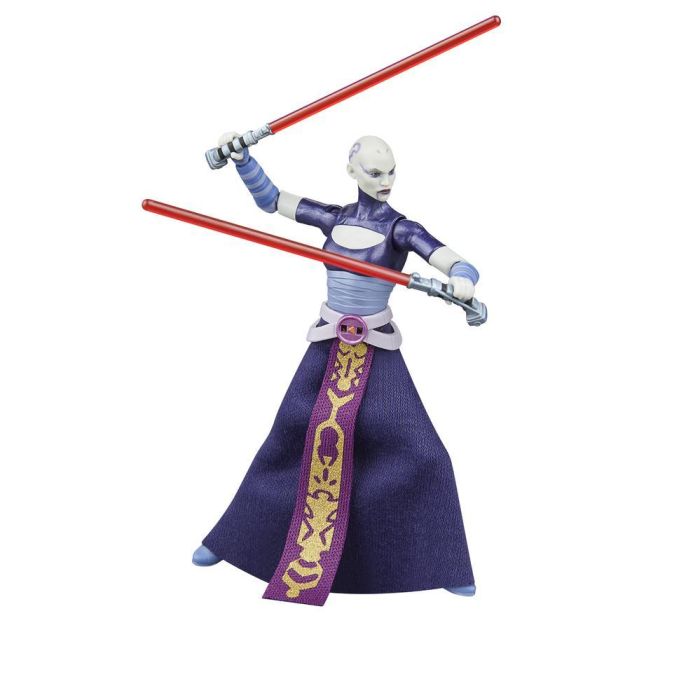 HASBRO Figura Articulada Asajj Ventress Star Wars: La Guerra de los Clones 9,5cm con Accesorios 3