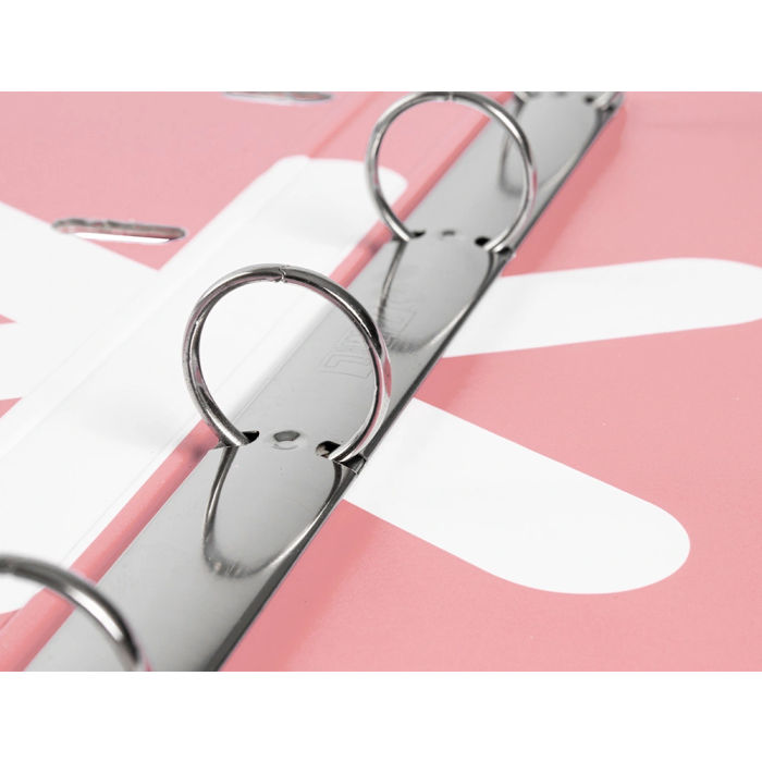 Antartik Carpeta con recambio A4, cuadro 5mm, forrada, 4 anillas 25mm redondas, color coral, 100 hojas 100g 6