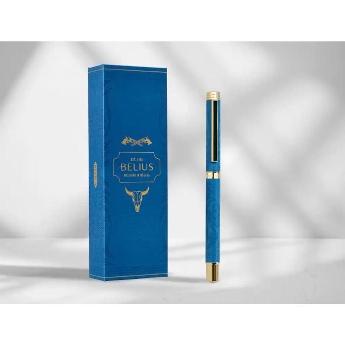 Belius Roller Wild West Azul Marino Dorado Tinta Negra Caja de Diseño 9