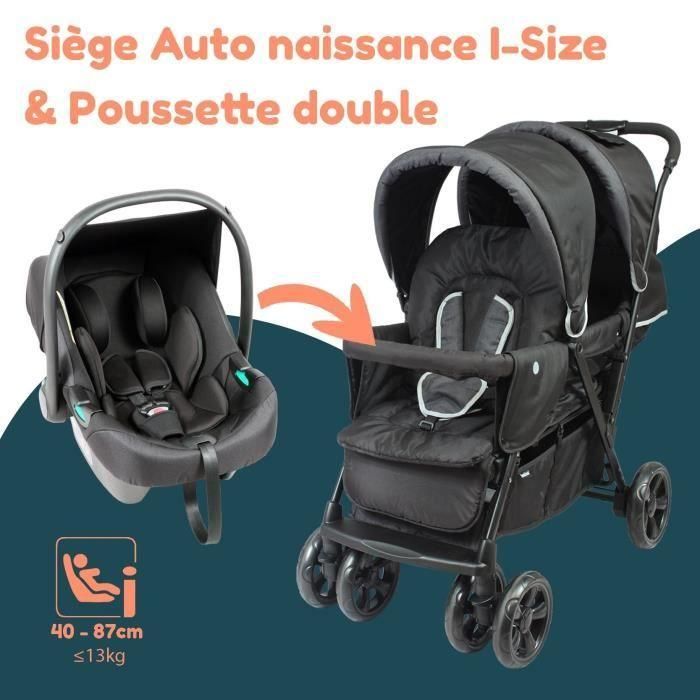 Cochecito Doble BAMBISOL - Totalmente equipado - Protector de lluvia incluido - Fácil plegado 2 Cochecito Doble BAMBISOL - Totalmente equipado - Protector de lluvia incluido - Fácil plegado 2