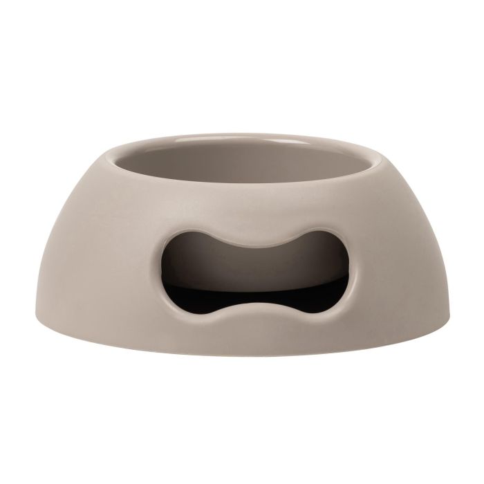 United Pets Comedero Pappy para Perros Pequeño 18cm Gris Claro Antideslizante Polipropileno Reciclado BPA Free Apto Lavavajillas