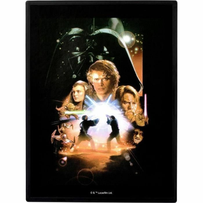FANDROP FAN0630996920732 Figura Star Wars Obi-Wan vs Anakin con escena de culto, Vitrina y mini póster - 18 cm 4