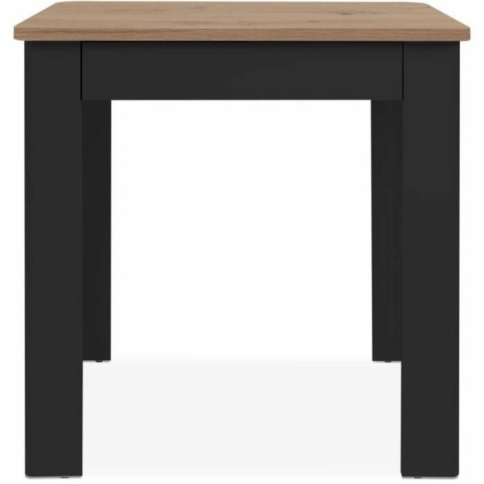 OSLO OSLO003817 Mesa Rectangular 4 personas 80 x 77 x 80 cm Negro / Roble artesanal 3