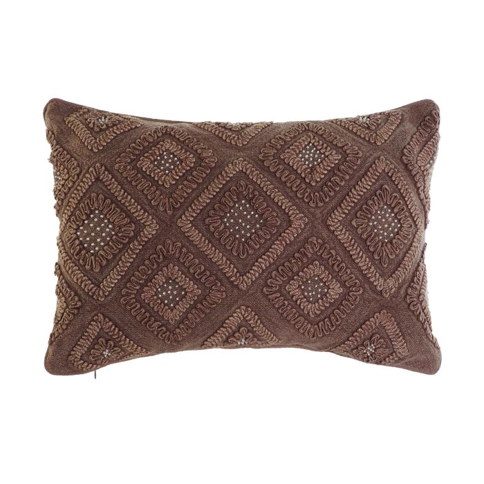 DKD Home Decor Funda Cojín Marrón Algodón Poliéster 40 x 60 cm 0 DKD Home Decor Funda Cojín Marrón Algodón Poliéster 40 x 60 cm 0