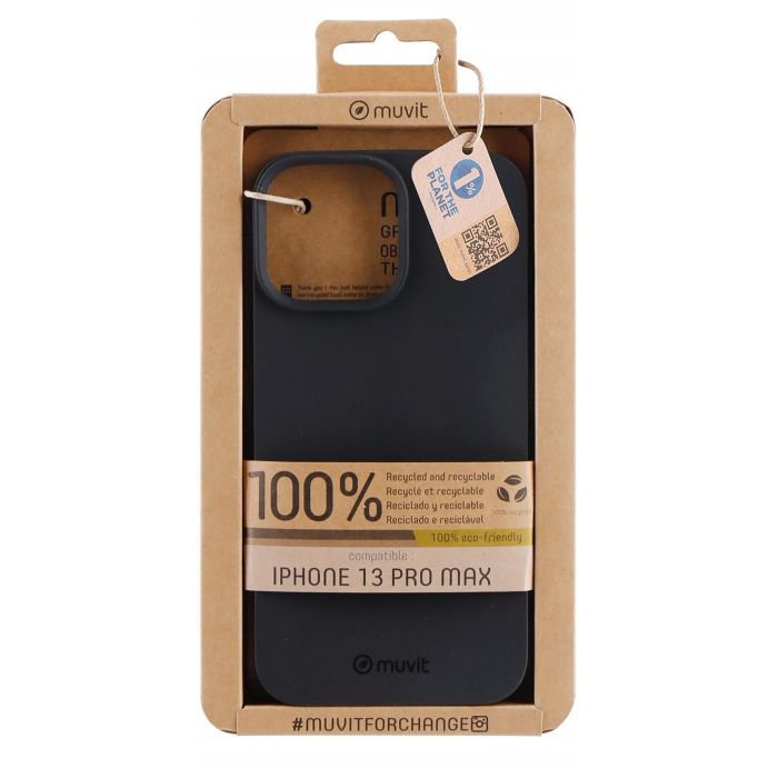 Muvit Funda Recycletek para Apple iPhone 13 - Ecológica y Reciclable Muvit Funda Recycletek para Apple iPhone 13 - Ecológica y Reciclable