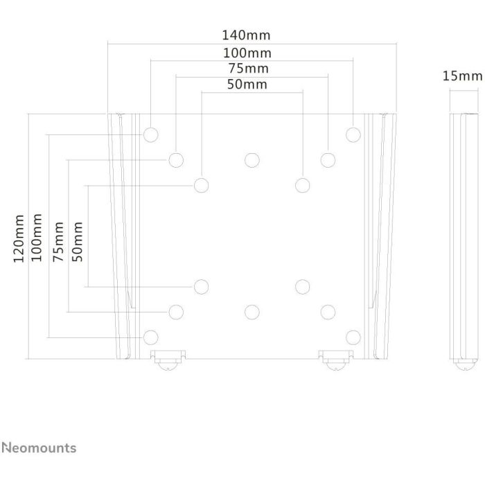 Wandhalterung für Bildschirme bis 30' (76cm) 30KG FPMA-W25 Neomounts 2
