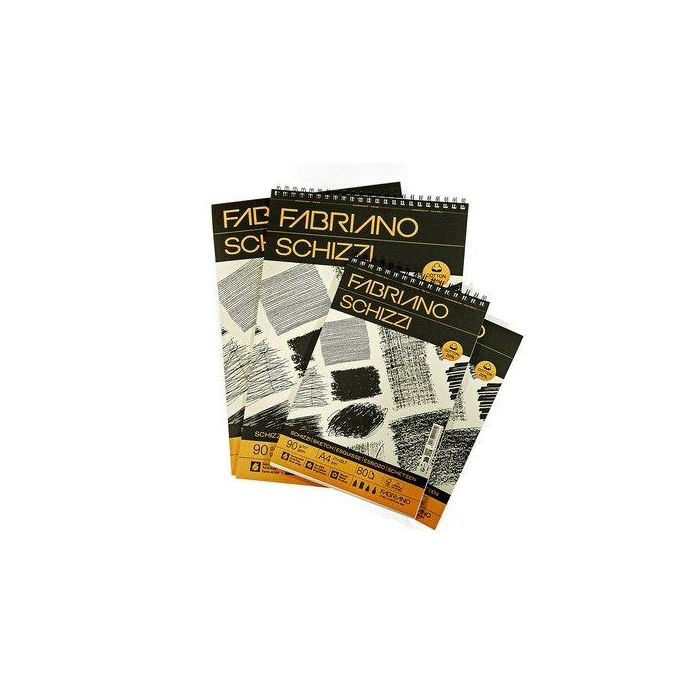 Bloc De Dibujo Fabriano Esbozo Con Espiral Liso Papel Schizzi A4 90G 80H