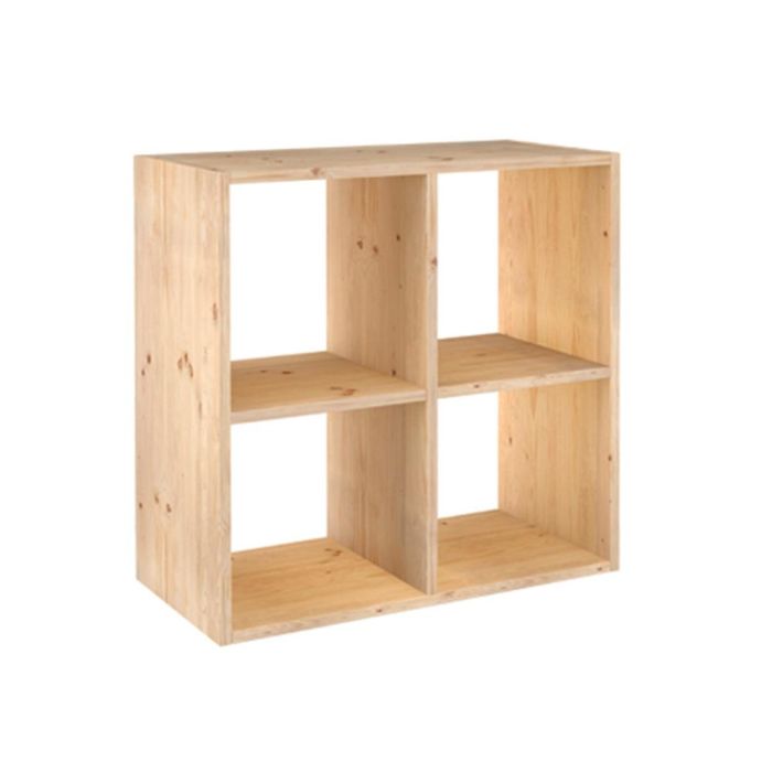 Astigarraga Estantería Modular 6 Cubos Dinamic Pino Macizo 70,8 x 70,8 x 33 cm