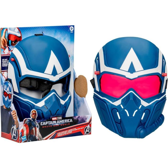 Hasbro F9303 Máscara Visión Vuelo Capitán América Marvel Avengers, lentes abatibles, correa ajustable, disfraz niños +5 años 6