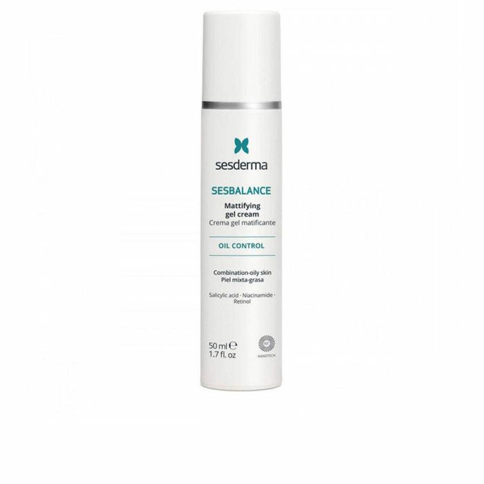 Sesderma SESBALANCE Crema Gel Seborregulador Matificante Anti-Brillos Reduce Poros e Imperfecciones Piel Mixta Grasa 50 ml