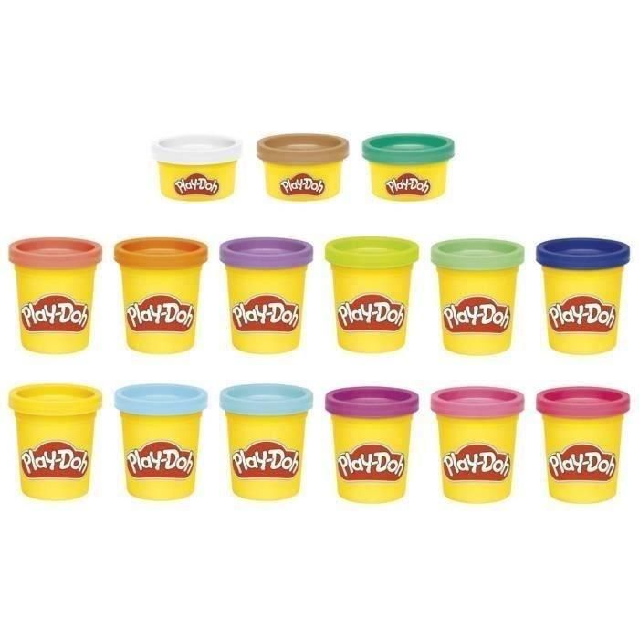 Play-Doh Caja de 15 botes de plastilina de colores clásicos, para niños