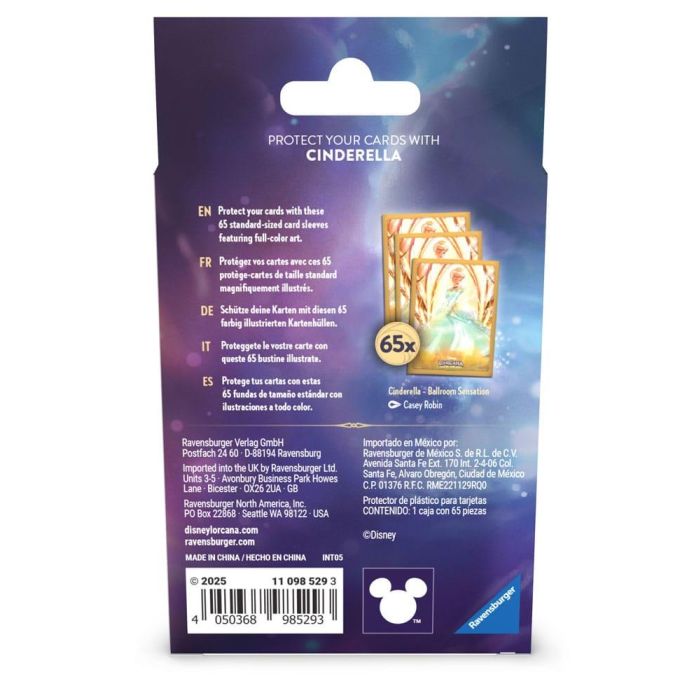 Fundas Cartas Disney Lorcana Cinderella 65 2 Fundas Cartas Disney Lorcana Cinderella 65 2