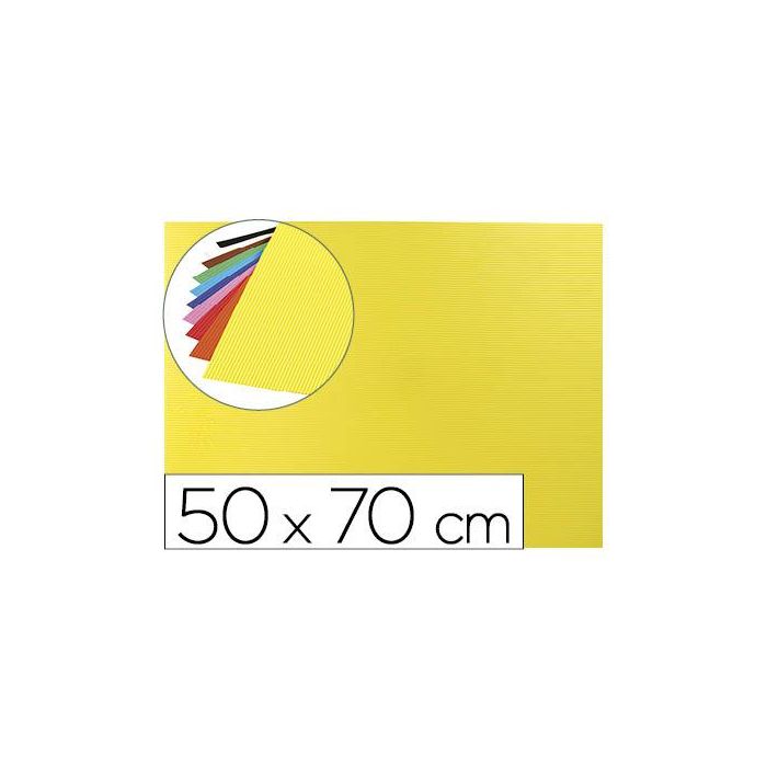 Goma Eva Ondulada Liderpapel 50x70 cm 2,2 mm De Espesor Amarillo 10 unidades