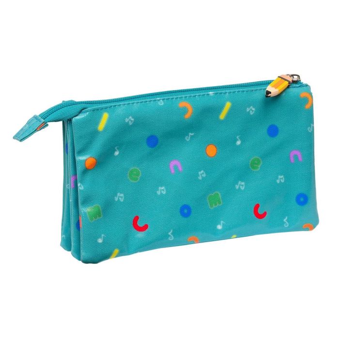Portatodo Triple CoComelon Back to class Azul claro (22 x 12 x 3 cm) 2