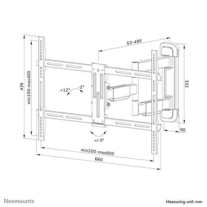 Neomounts Wl40-550Bl16 Full Motion Wall Mount For 40-65" Screens - Black 16 Neomounts Wl40-550Bl16 Full Motion Wall Mount For 40-65" Screens - Black 16